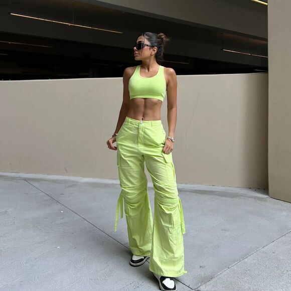 I Saw It First cargo pants in lime - part of a set (ASOS) - Picture 3 of 5